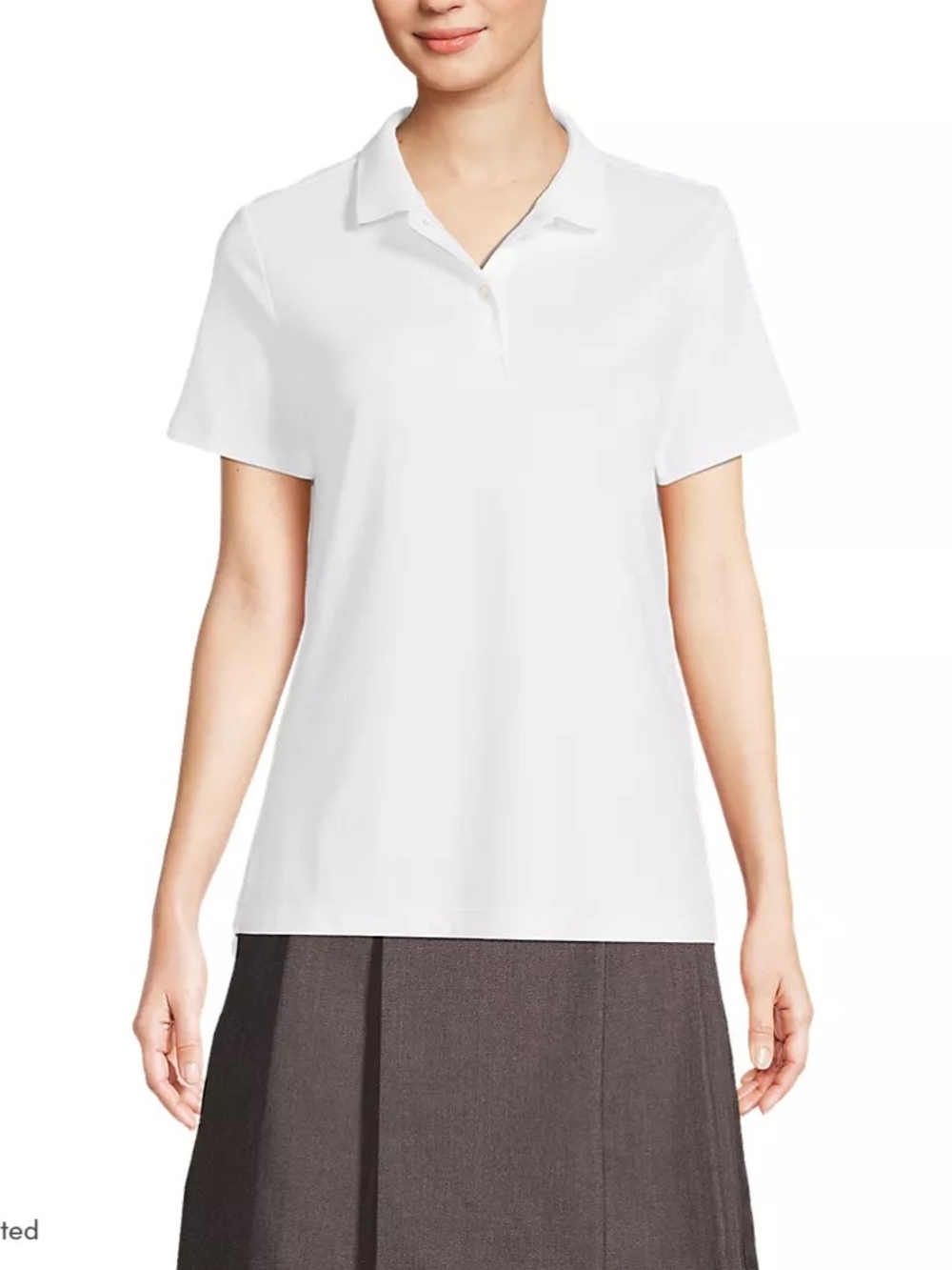 Lands' End White Women's Blouse